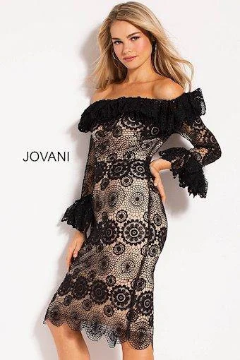 Jovani M58447 Short Off Shoulder Cocktail Dress