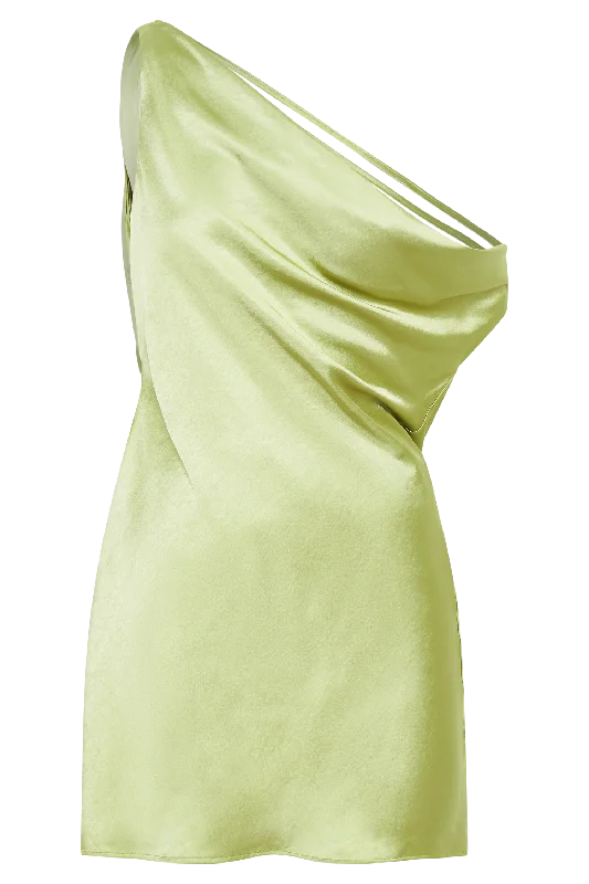 Yvette Off Shoulder Mini Dress - Pistachio