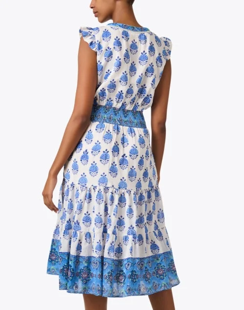 Annabelle Blue Cotton Silk Dress