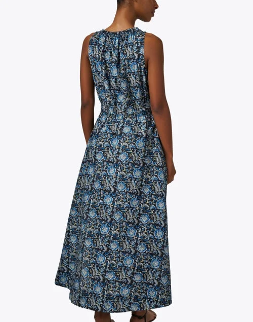 Bali Black and Blue Print Dress