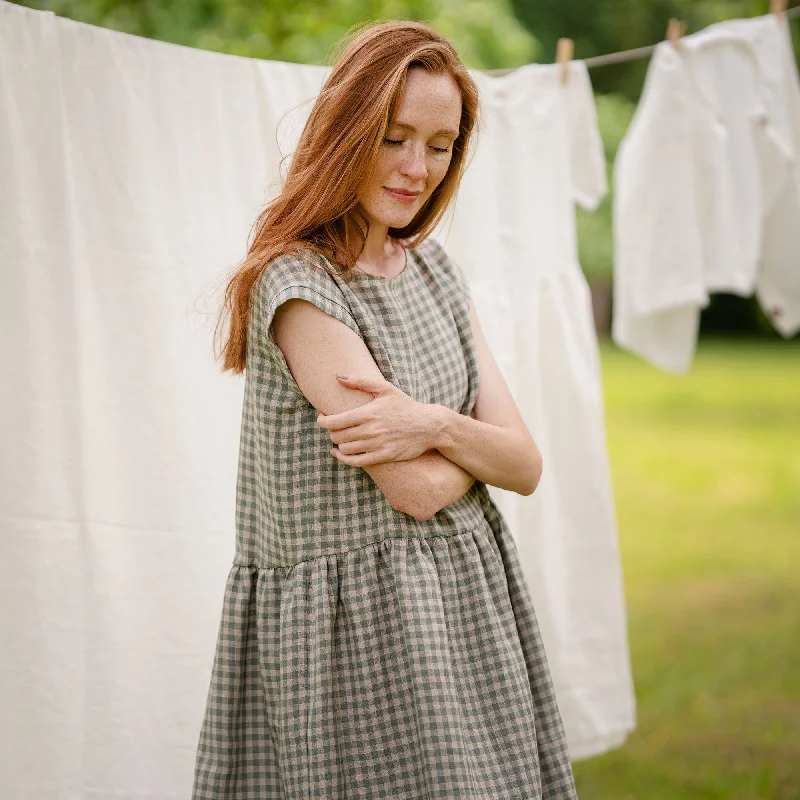 Green Gingham Dress Cecilia