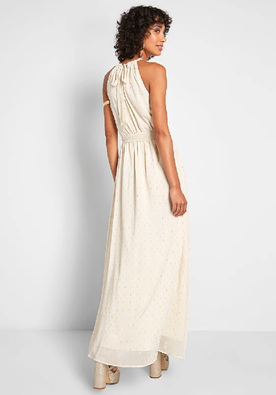 Illuminated Elegance Chiffon Maxi Dress