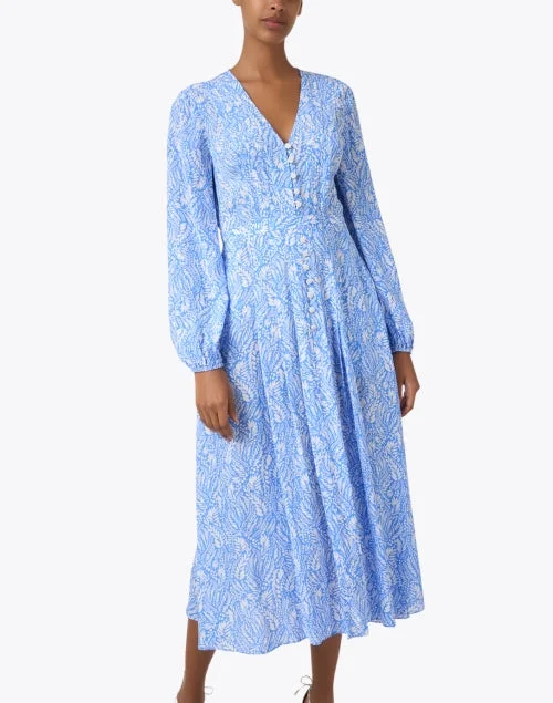 Mira Blue Print Dress