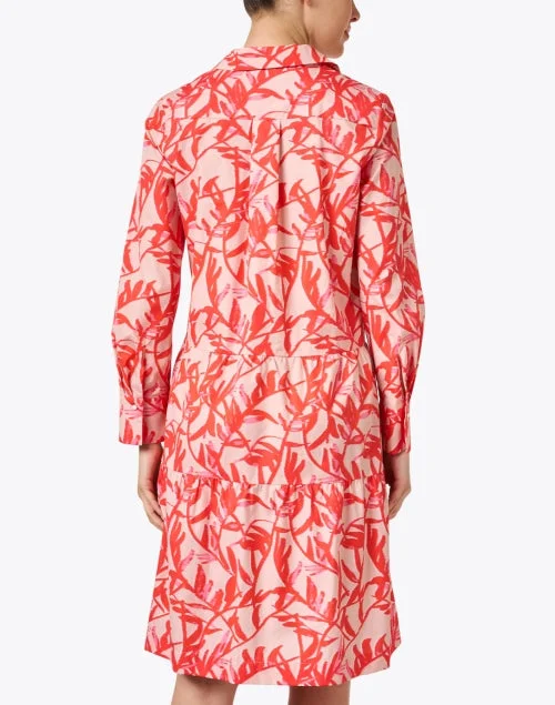 Pink and Red Print Cotton Dress