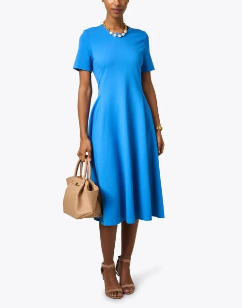 Romy Blue Fit and Flare Dress