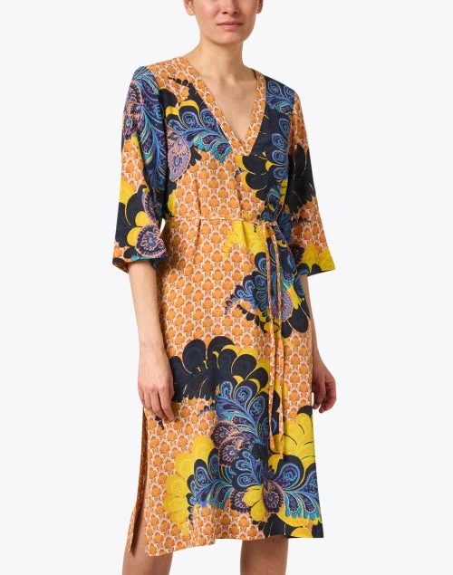 Sienna Multi Print Silk Dress