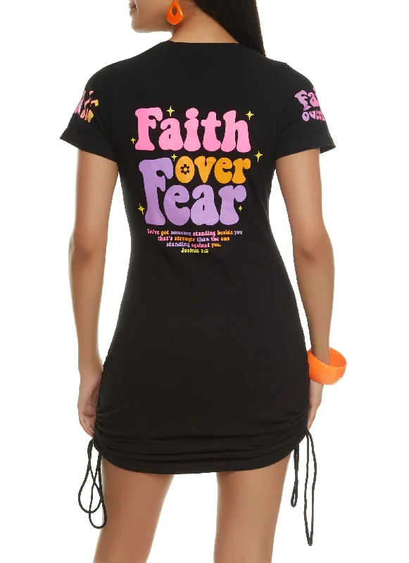 Faith Over Fear T Shirt Mini Dress