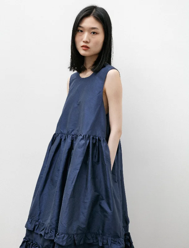 Silk Dupion Genevieve Dress Wilhelm Blue