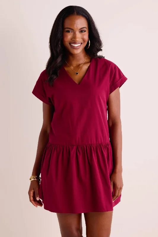 Cece Dress- Maroon