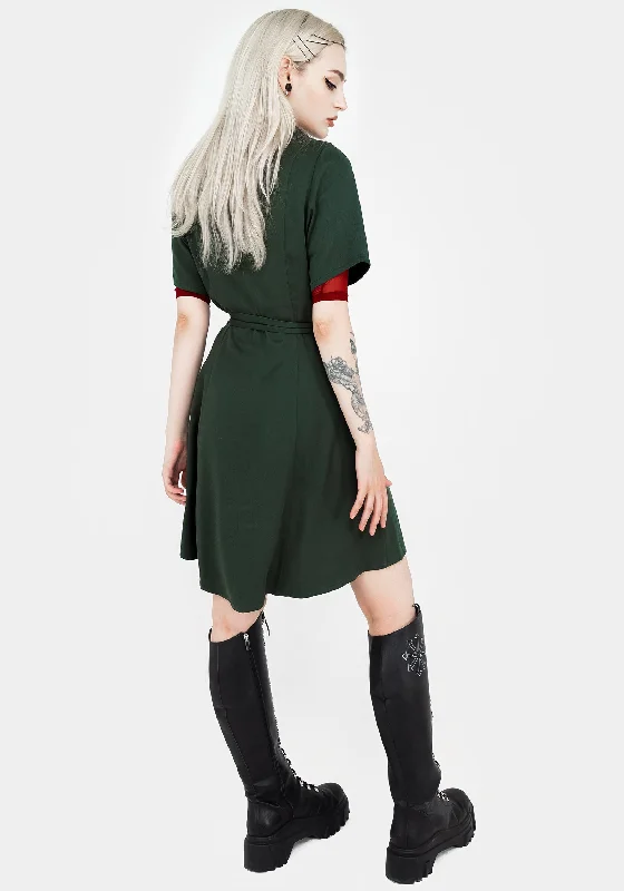 Fable Button Up Mini Shirt Dress