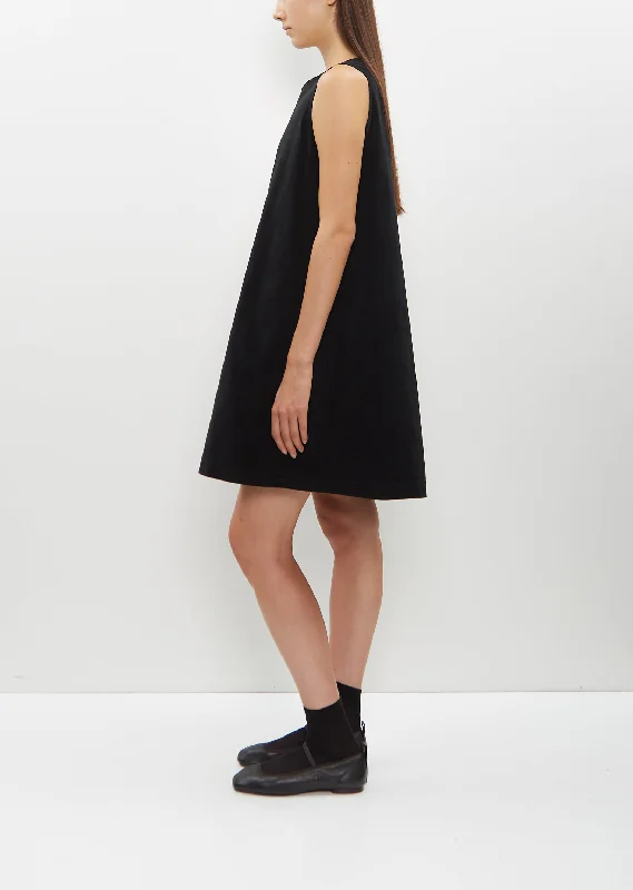 Velvet Sleeveless Dress — Black