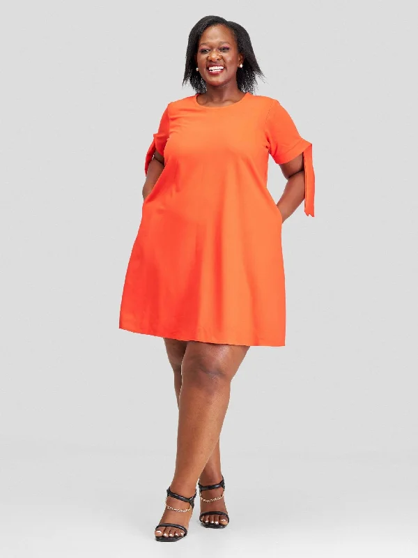 Hando Afrikan Designs Kipusa Dress - Orange