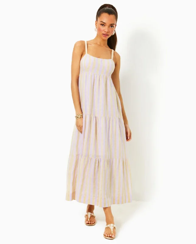 Javanne Linen Maxi Dress