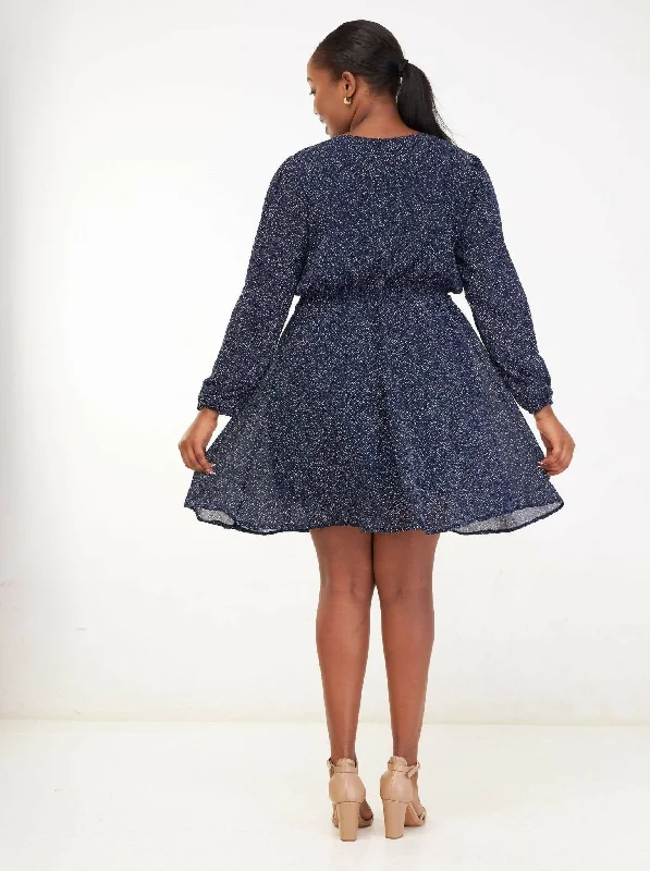 Kakiba Collections Zuri Dress - Blue / White