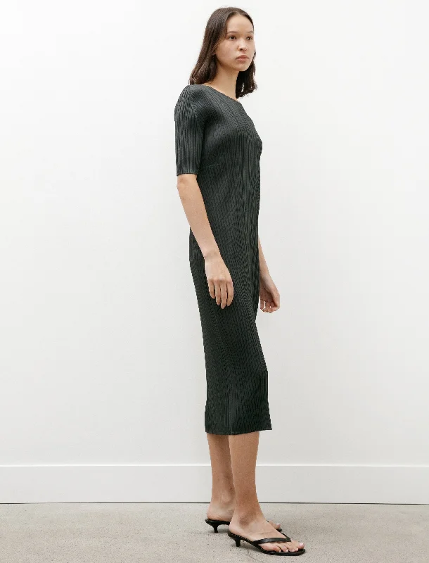 Monthly Colors Simple Dress Charcoal