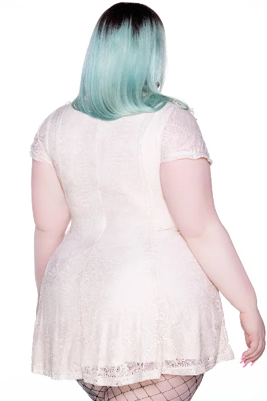 She's Laced Lace Dress [IVORY] [PLUS]