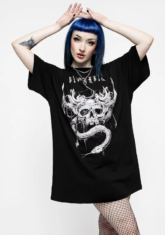 Temptation Snakes Oversized Tee Dress