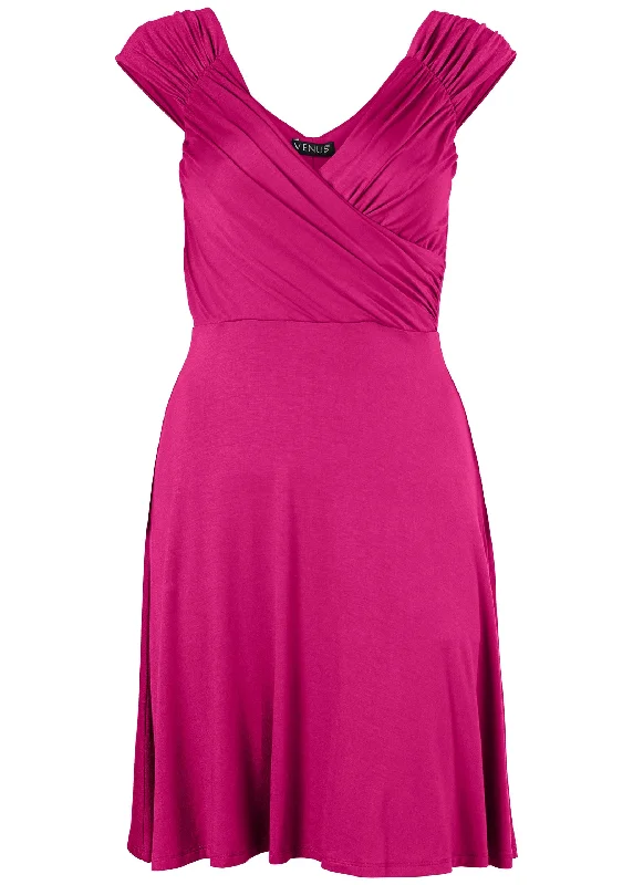 Draped front dress - Pink