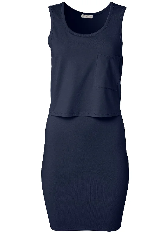 Casual tank dress - Navy