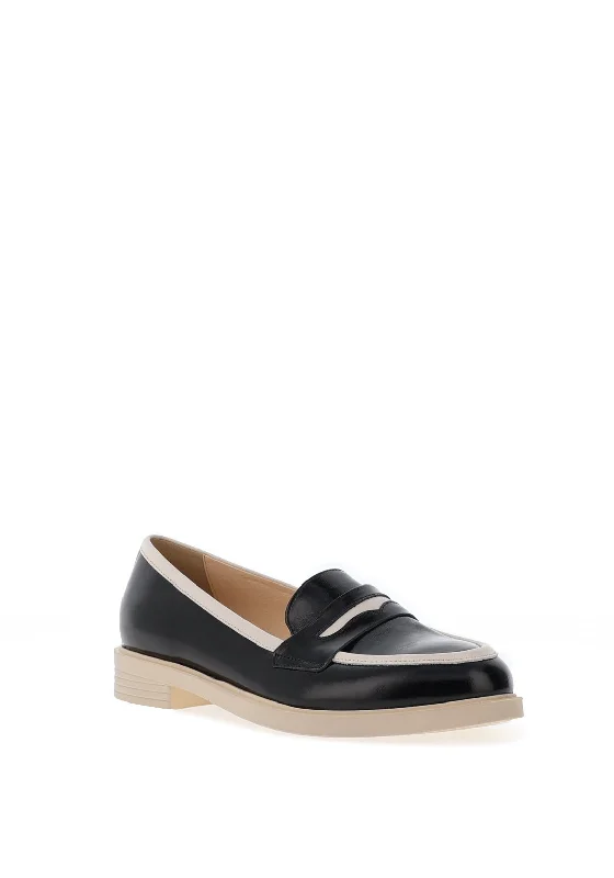 Bioeco by Arka Monochrome Patent Loafers, Black & White