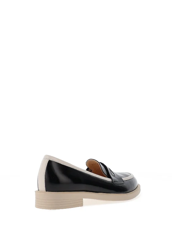 Bioeco by Arka Monochrome Patent Loafers, Black & White