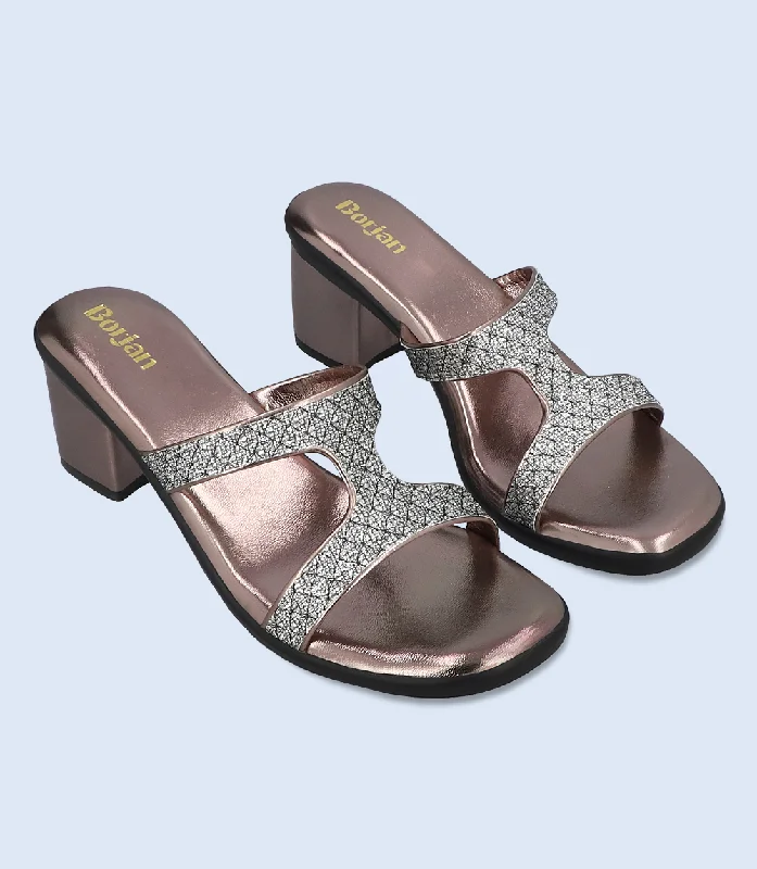 BW6356-GREY-Women Slipper Heel