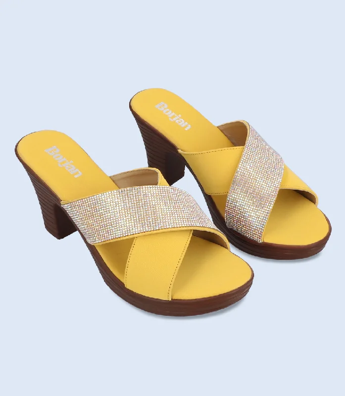 BW9298-YELLOW-Women Heel