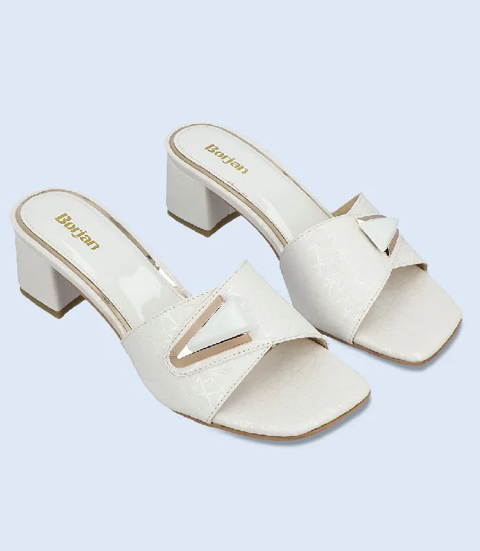 BW9342-WHITE-Women Heel