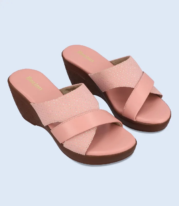 BW9914-LIGHT PINK-Women Platform Slipper