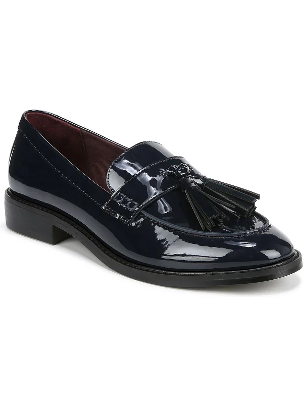 Carolyn Low Womens Patent Slip On Loafers