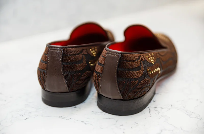 The Tuvan Diamond Loafers - Brown