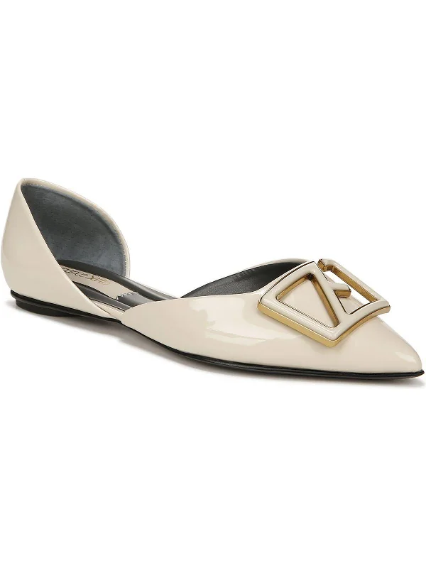 Hadley Womens Patent Slip On D'Orsay