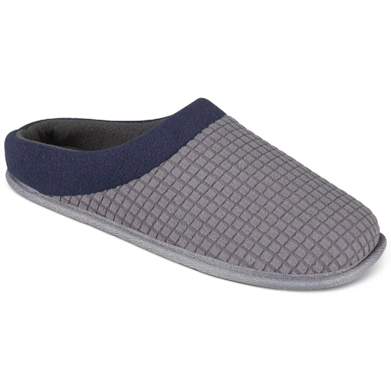 Hanes Mens Waffle-Knit Slip-On Slide Slippers