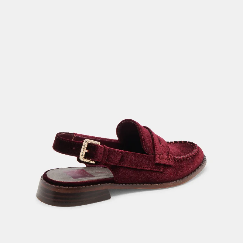 HARDI LOAFERS WINE VELVET