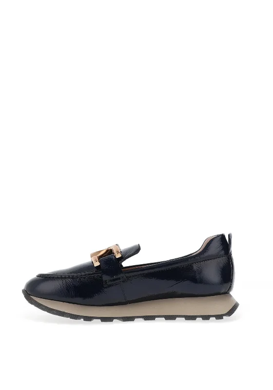 Hispanitas Loira Leather Buckle Loafer, Marine