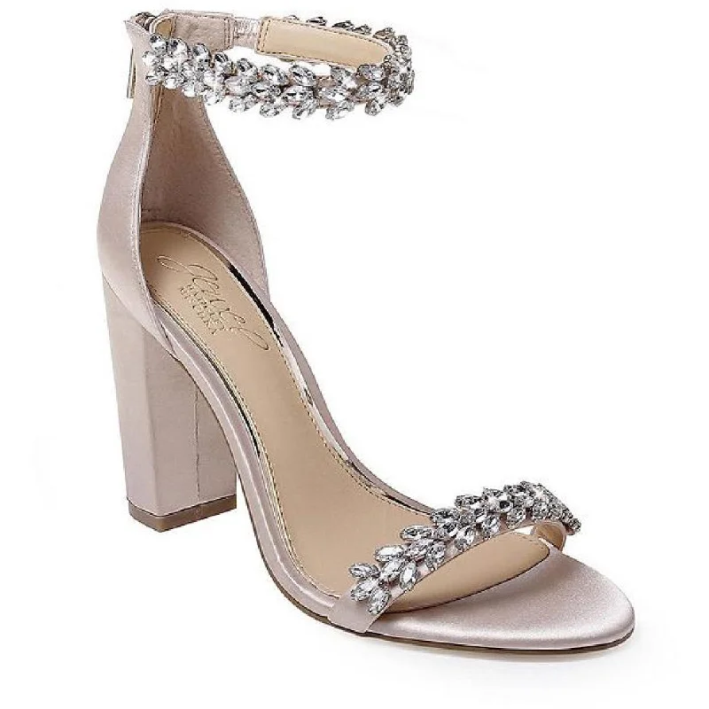 Jewel Badgley Mischka Womens Mayra Satin Heels