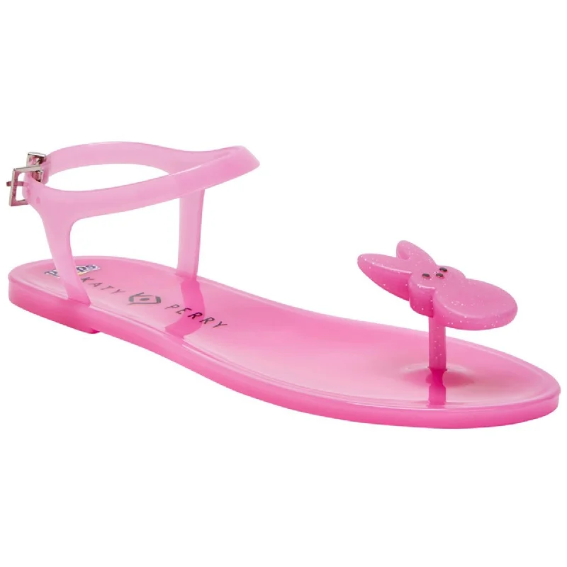 Katy Perry Womens PEEPS Snazzy Toe Adjustable Buckle Jelly Sandals