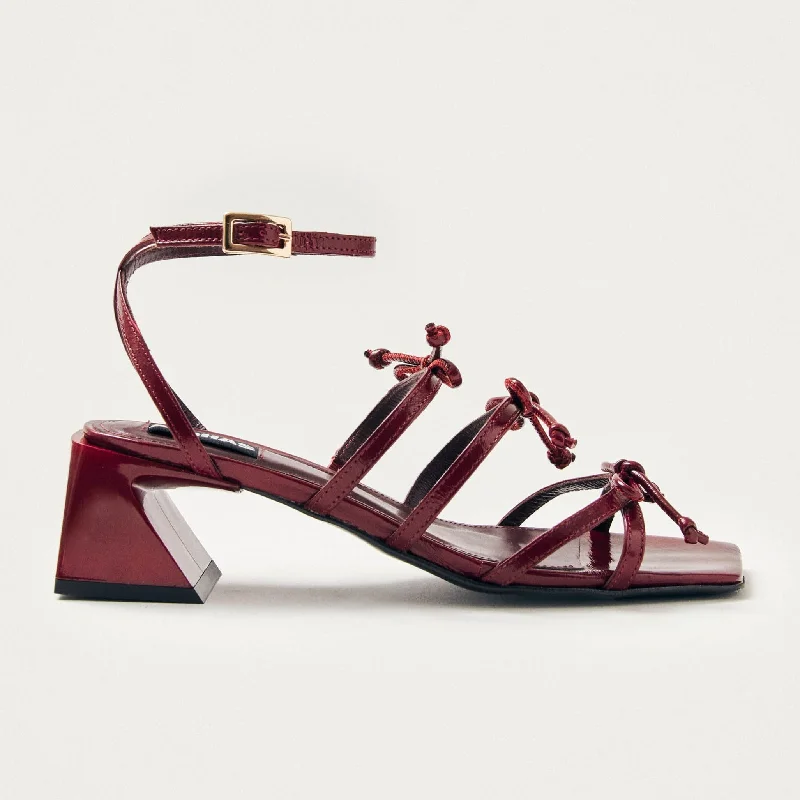 Luzelle Onix Burgundy Leather Sandals