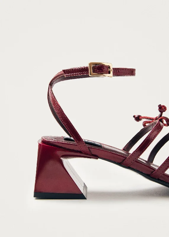 Luzelle Onix Burgundy Leather Sandals