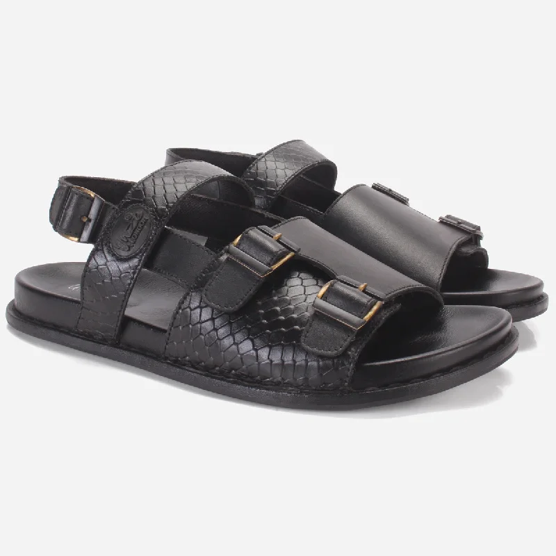 Men ""REEVZ"" Leather Open Toe Summer Sandals