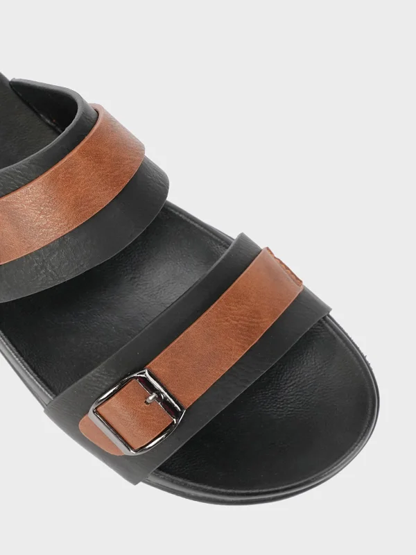 Mens ""AWAD"" Casual Buckled Adorned Slippers