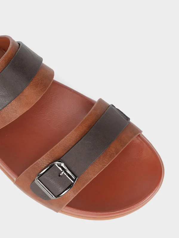 Mens ""AWAD"" Casual Buckled Adorned Slippers