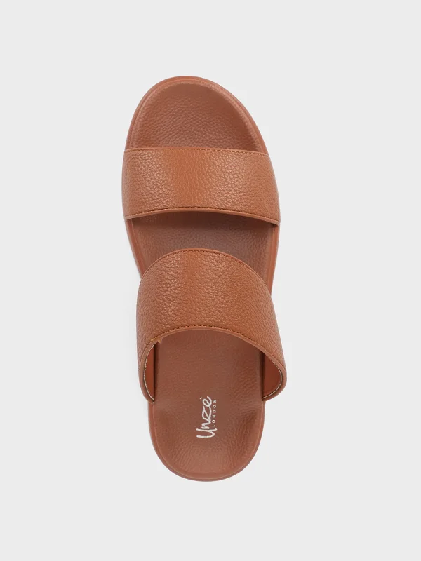 Mens ""QATADA"" Dual Strap Casual Slippers