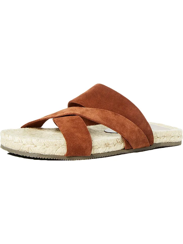 Mens Suede Slides Espadrilles