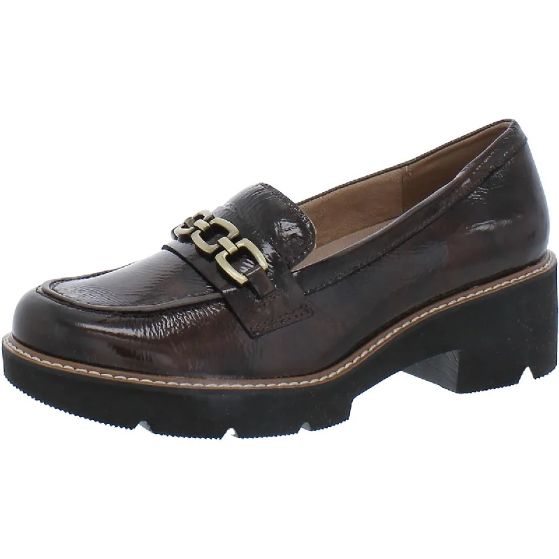 Naturalizer Womens Diedre Patent Leather Textured Loafers