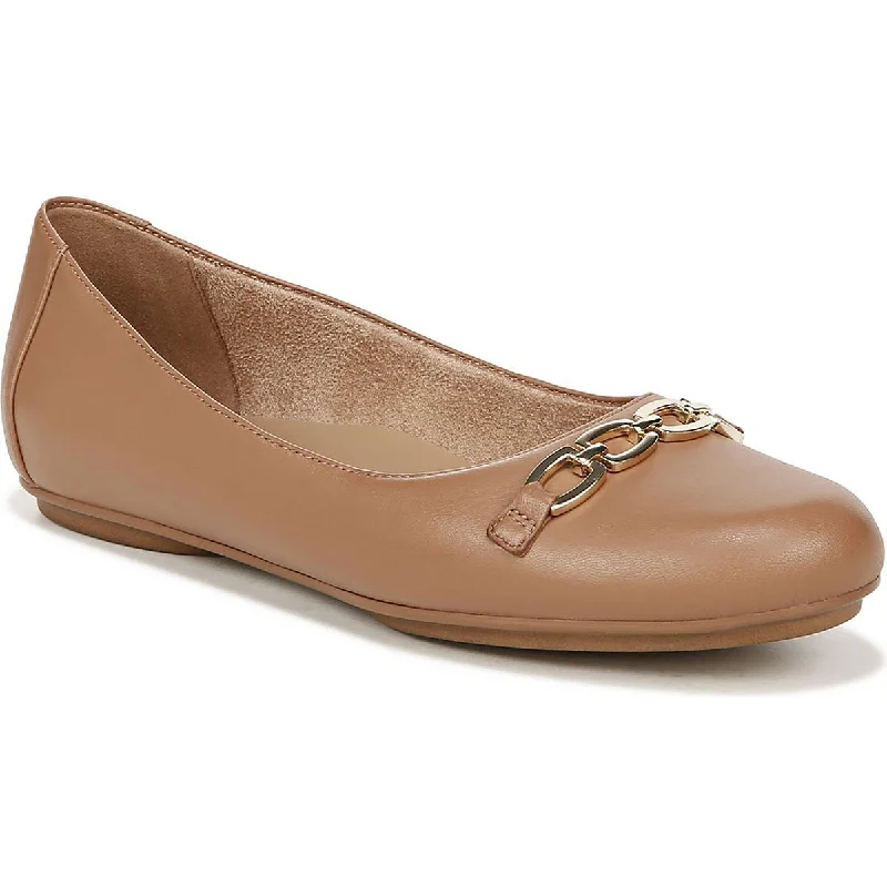 Naturalizer Womens Mira Leather Slip On Ballet Flats