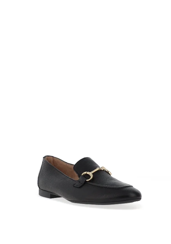 Paul Green Leather Loafers, Black