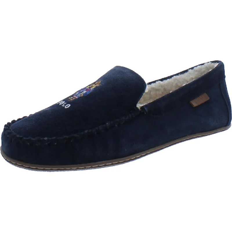 Polo Ralph Lauren Mens Suede Non-Slip Loafer Slippers