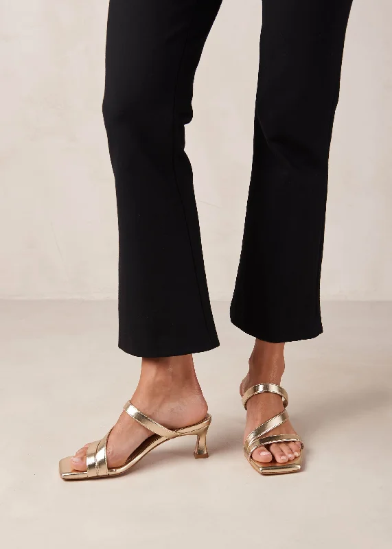 Sonny Shimmer Light Gold Vegan Leather Sandals