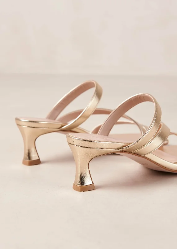 Sonny Shimmer Light Gold Vegan Leather Sandals